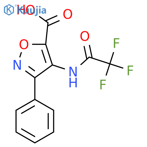 3-Phenyl-4-(2,2,2-trifluoroacetamido)-1,2-oxazole-5-carboxylic acid structure