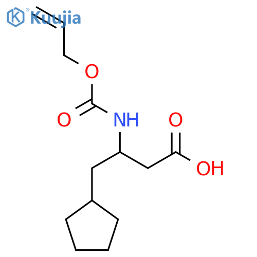 4-cyclopentyl-3-{(prop-2-en-1-yloxy)carbonylamino}butanoic acid structure