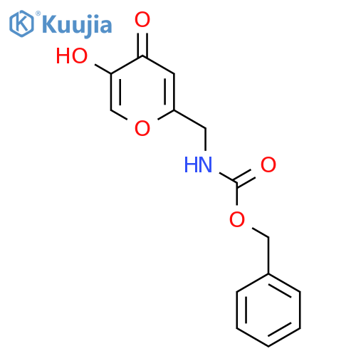 benzyl N-[(5-hydroxy-4-oxo-4H-pyran-2-yl)methyl]carbamate structure