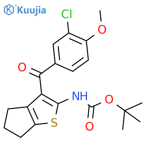tert-butyl N-3-(3-chloro-4-methoxybenzoyl)-4H,5H,6H-cyclopentabthiophen-2-ylcarbamate structure