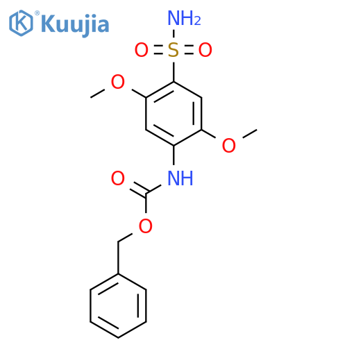 benzyl N-(2,5-dimethoxy-4-sulfamoylphenyl)carbamate structure