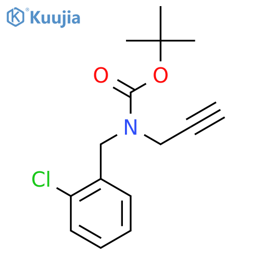 tert-butyl N-[(2-chlorophenyl)methyl]-N-(prop-2-yn-1-yl)carbamate structure