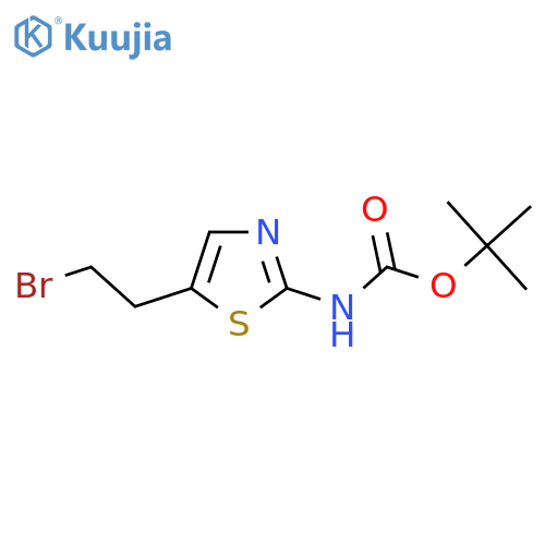 tert-butyl N-5-(2-bromoethyl)-1,3-thiazol-2-ylcarbamate structure