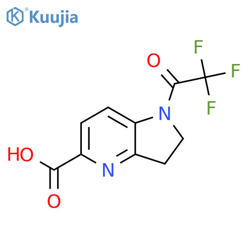 1-(2,2,2-trifluoroacetyl)-1H,2H,3H-pyrrolo3,2-bpyridine-5-carboxylic acid structure