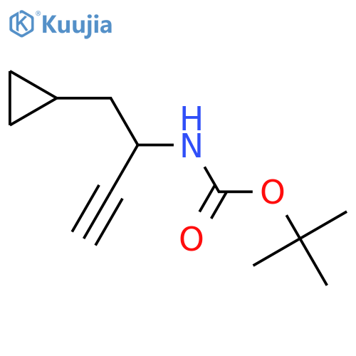 tert-butyl N-(1-cyclopropylbut-3-yn-2-yl)carbamate structure