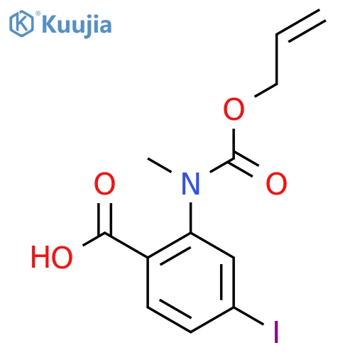 4-iodo-2-{methyl(prop-2-en-1-yloxy)carbonylamino}benzoic acid structure