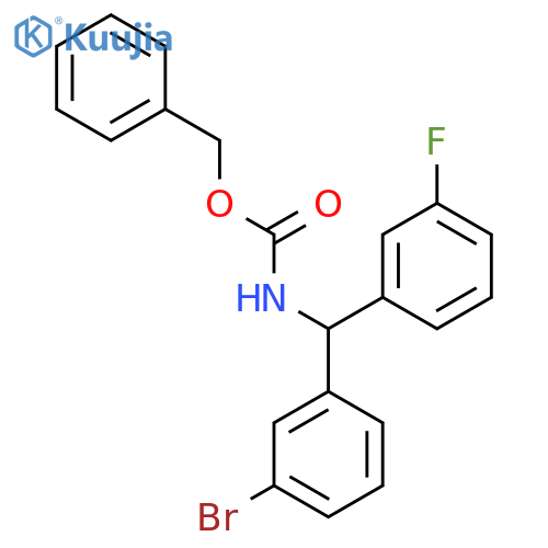 benzyl N-(3-bromophenyl)(3-fluorophenyl)methylcarbamate structure
