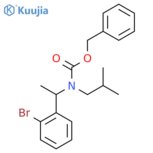 benzyl N-1-(2-bromophenyl)ethyl-N-(2-methylpropyl)carbamate structure