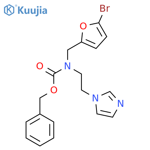 benzyl N-(5-bromofuran-2-yl)methyl-N-2-(1H-imidazol-1-yl)ethylcarbamate structure