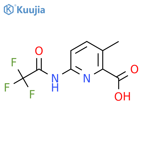 3-Methyl-6-(2,2,2-trifluoroacetamido)pyridine-2-carboxylic acid structure