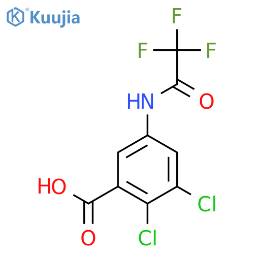 2,3-Dichloro-5-(trifluoroacetamido)benzoic acid structure