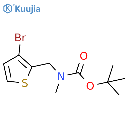 tert-butyl N-[(3-bromothiophen-2-yl)methyl]-N-methylcarbamate structure
