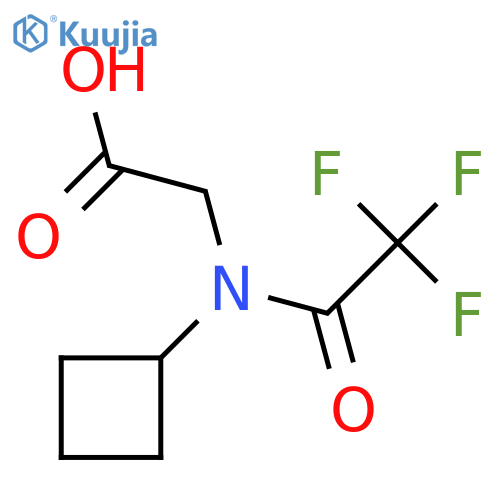 2-(N-cyclobutyl-2,2,2-trifluoroacetamido)acetic acid structure