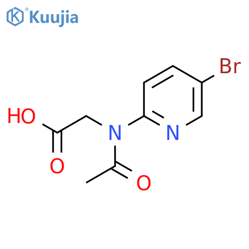 2-[N-(5-bromopyridin-2-yl)acetamido]acetic acid structure