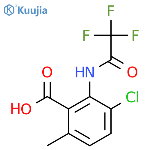 3-Chloro-6-methyl-2-(2,2,2-trifluoroacetamido)benzoic acid structure