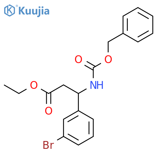 ethyl 3-{(benzyloxy)carbonylamino}-3-(3-bromophenyl)propanoate structure