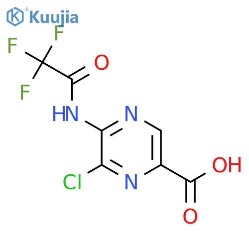6-Chloro-5-(2,2,2-trifluoroacetamido)pyrazine-2-carboxylic acid structure