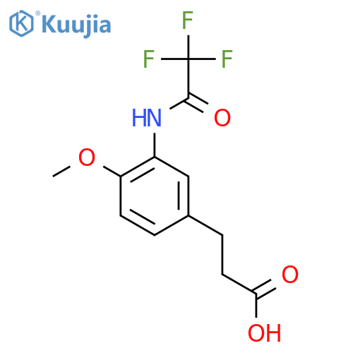 3-4-methoxy-3-(2,2,2-trifluoroacetamido)phenylpropanoic acid structure