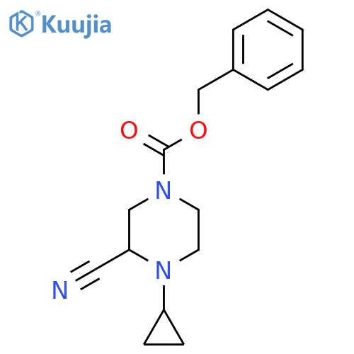 Benzyl 3-cyano-4-cyclopropylpiperazine-1-carboxylate structure