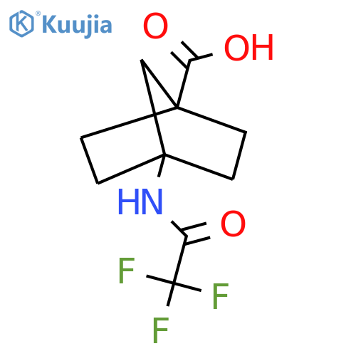 4-(2,2,2-Trifluoroacetamido)bicyclo[2.2.1]heptane-1-carboxylic acid structure