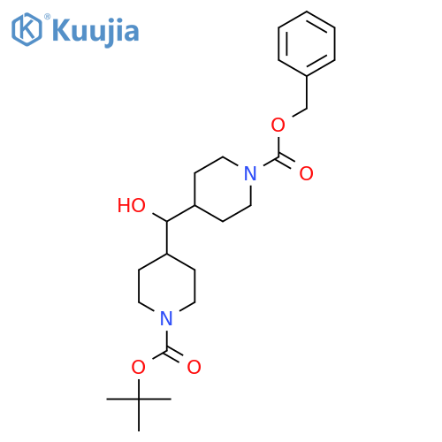 tert-butyl 4-({1-(benzyloxy)carbonylpiperidin-4-yl}(hydroxy)methyl)piperidine-1-carboxylate structure