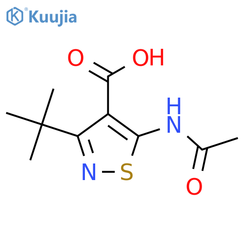 3-Tert-butyl-5-acetamido-1,2-thiazole-4-carboxylic acid structure