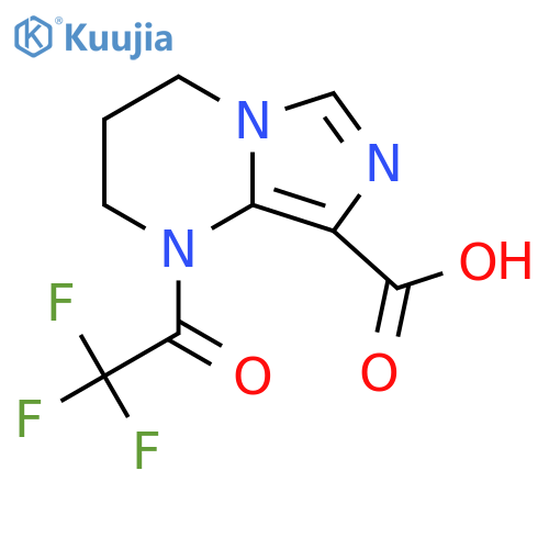 1-(2,2,2-trifluoroacetyl)-1H,2H,3H,4H-imidazo1,5-apyrimidine-8-carboxylic acid structure