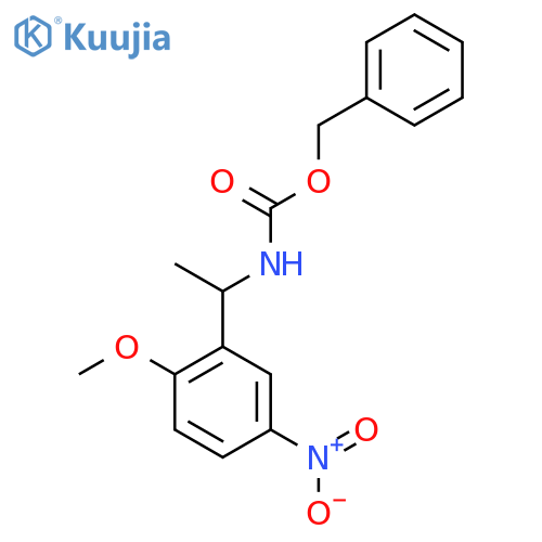 benzyl N-1-(2-methoxy-5-nitrophenyl)ethylcarbamate structure