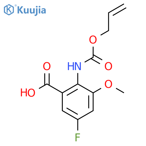 5-fluoro-3-methoxy-2-{(prop-2-en-1-yloxy)carbonylamino}benzoic acid structure