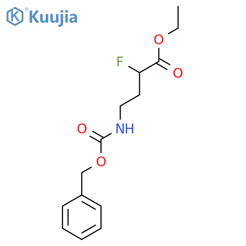 ethyl 4-{(benzyloxy)carbonylamino}-2-fluorobutanoate structure