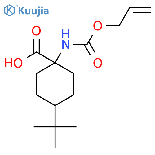 4-tert-butyl-1-{(prop-2-en-1-yloxy)carbonylamino}cyclohexane-1-carboxylic acid structure