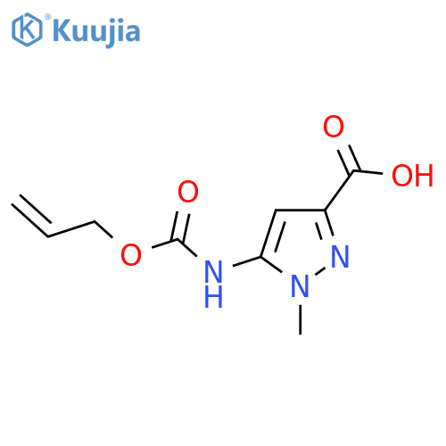1-methyl-5-{(prop-2-en-1-yloxy)carbonylamino}-1H-pyrazole-3-carboxylic acid structure