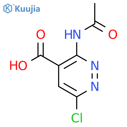 6-Chloro-3-acetamidopyridazine-4-carboxylic acid structure