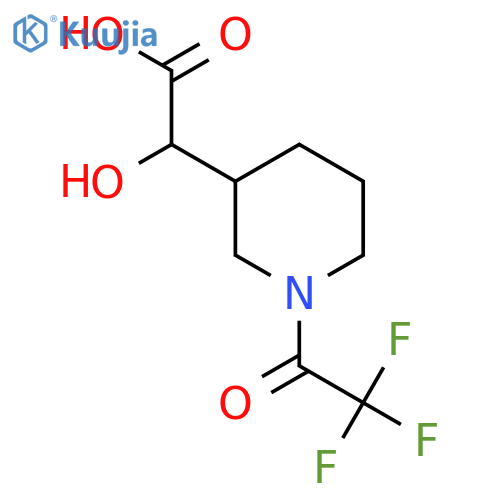 2-hydroxy-2-1-(2,2,2-trifluoroacetyl)piperidin-3-ylacetic acid structure