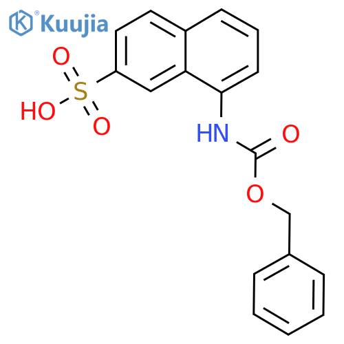 8-{[(Benzyloxy)carbonyl]amino}naphthalene-2-sulfonic acid structure