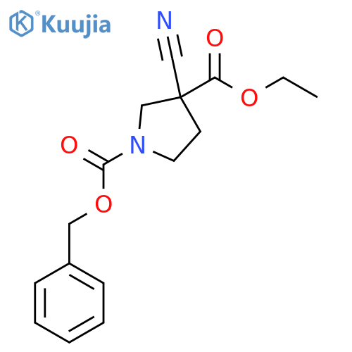 1-Benzyl 3-ethyl 3-cyanopyrrolidine-1,3-dicarboxylate structure