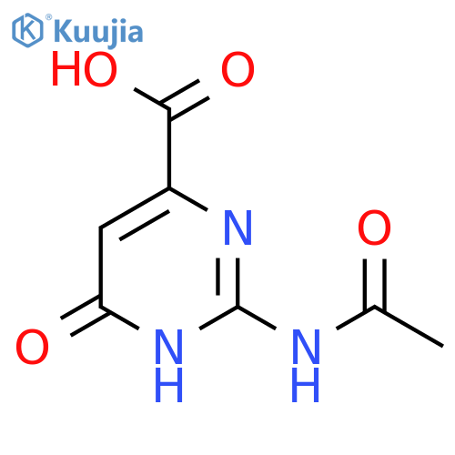2-Acetamido-6-hydroxypyrimidine-4-carboxylic acid structure