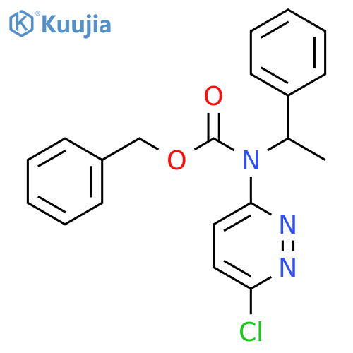 benzyl N-(6-chloropyridazin-3-yl)-N-(1-phenylethyl)carbamate structure
