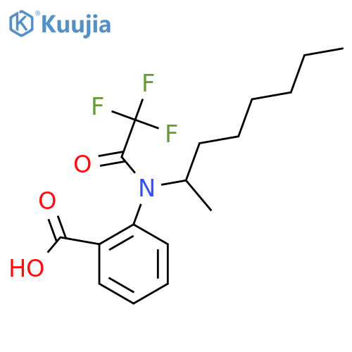 2-2,2,2-trifluoro-N-(octan-2-yl)acetamidobenzoic acid structure