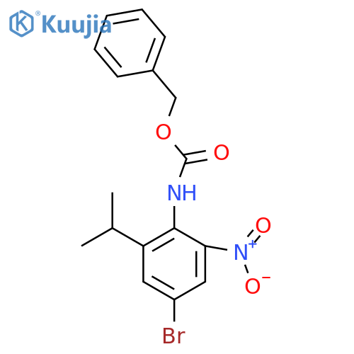 benzyl N-4-bromo-2-nitro-6-(propan-2-yl)phenylcarbamate structure