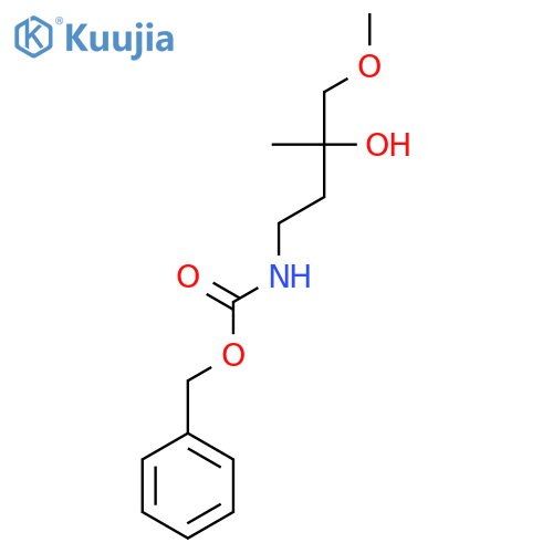 benzyl N-(3-hydroxy-4-methoxy-3-methylbutyl)carbamate structure