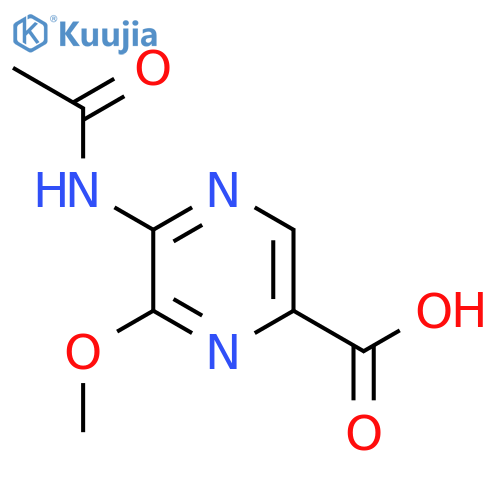 5-Acetamido-6-methoxypyrazine-2-carboxylic acid structure