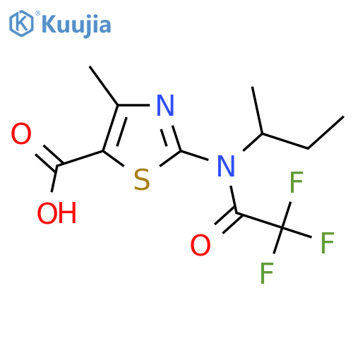 2-N-(butan-2-yl)-2,2,2-trifluoroacetamido-4-methyl-1,3-thiazole-5-carboxylic acid structure