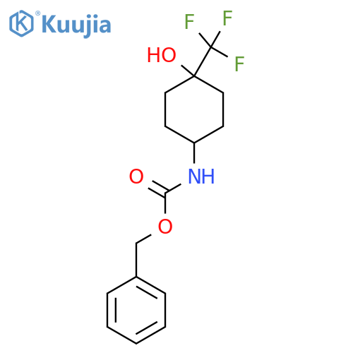 benzyl N-(1r,4r)-4-hydroxy-4-(trifluoromethyl)cyclohexylcarbamate structure