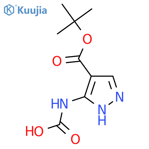 {4-(tert-butoxy)carbonyl-1H-pyrazol-3-yl}carbamic acid structure