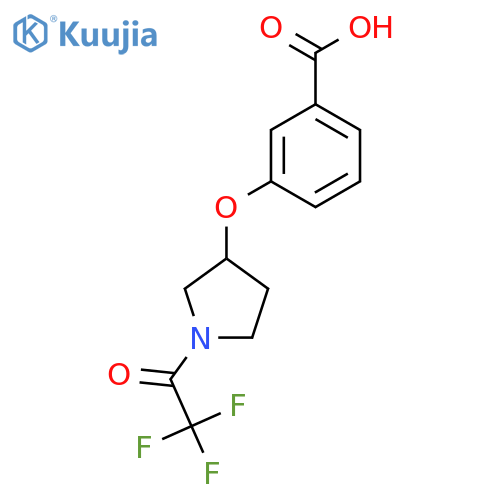 3-{1-(2,2,2-trifluoroacetyl)pyrrolidin-3-yloxy}benzoic acid structure