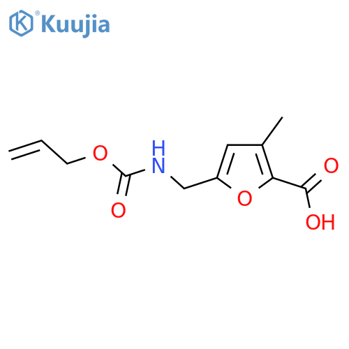3-methyl-5-({(prop-2-en-1-yloxy)carbonylamino}methyl)furan-2-carboxylic acid structure