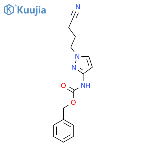benzyl N-1-(3-cyanopropyl)-1H-pyrazol-3-ylcarbamate structure