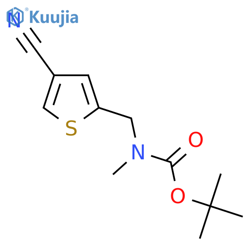 tert-butyl N-[(4-cyanothiophen-2-yl)methyl]-N-methylcarbamate structure