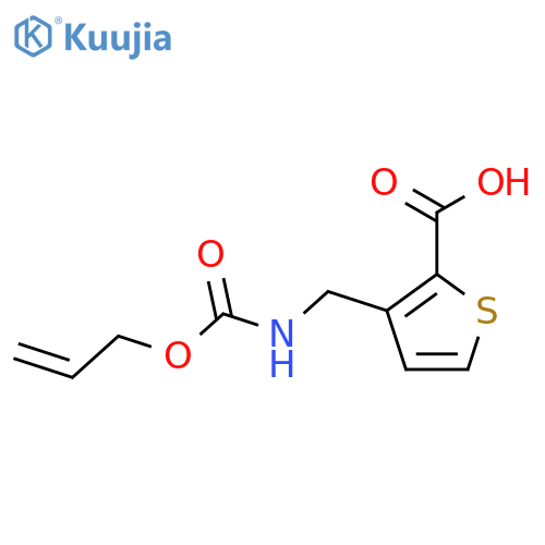 3-({(prop-2-en-1-yloxy)carbonylamino}methyl)thiophene-2-carboxylic acid structure